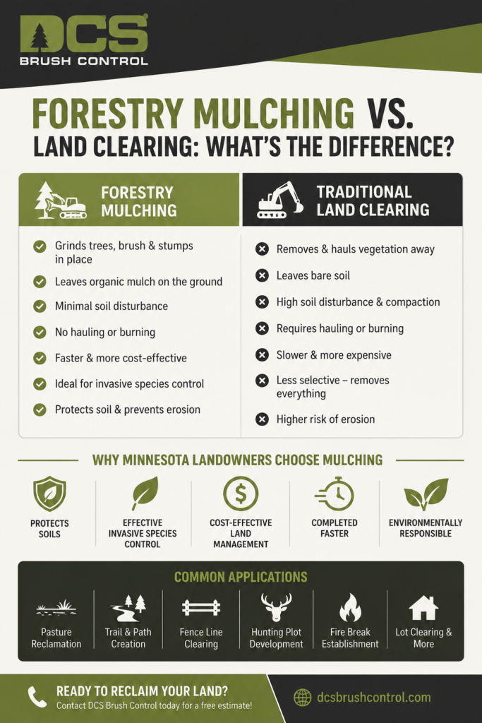 Forestry Mulching vs Land Clearing